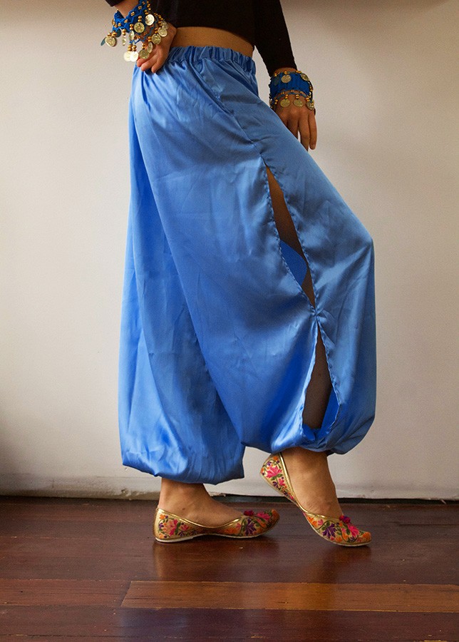 Satin Harem Pants Light Blue - DC House 
