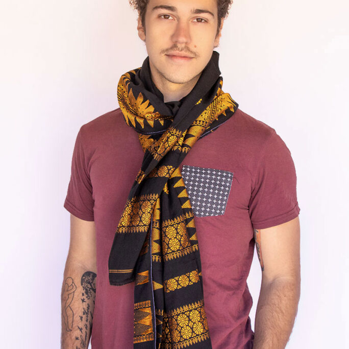 Assamese mens scarf from India